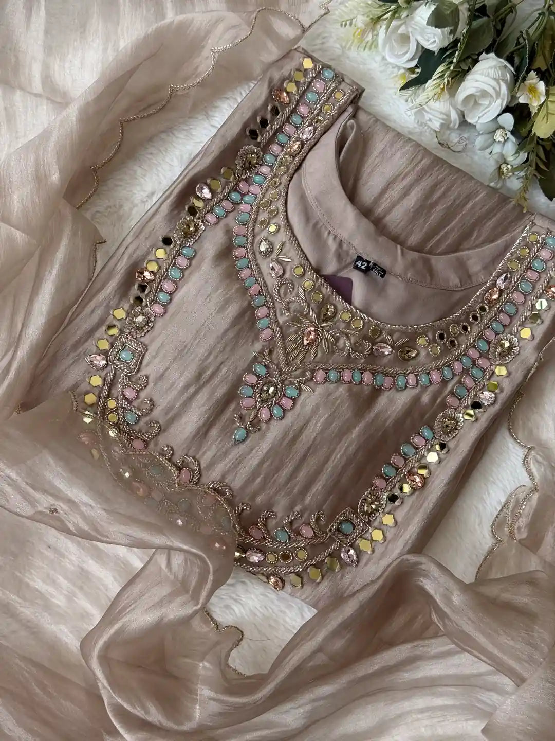 Tissue necklace A-line set - AV0008