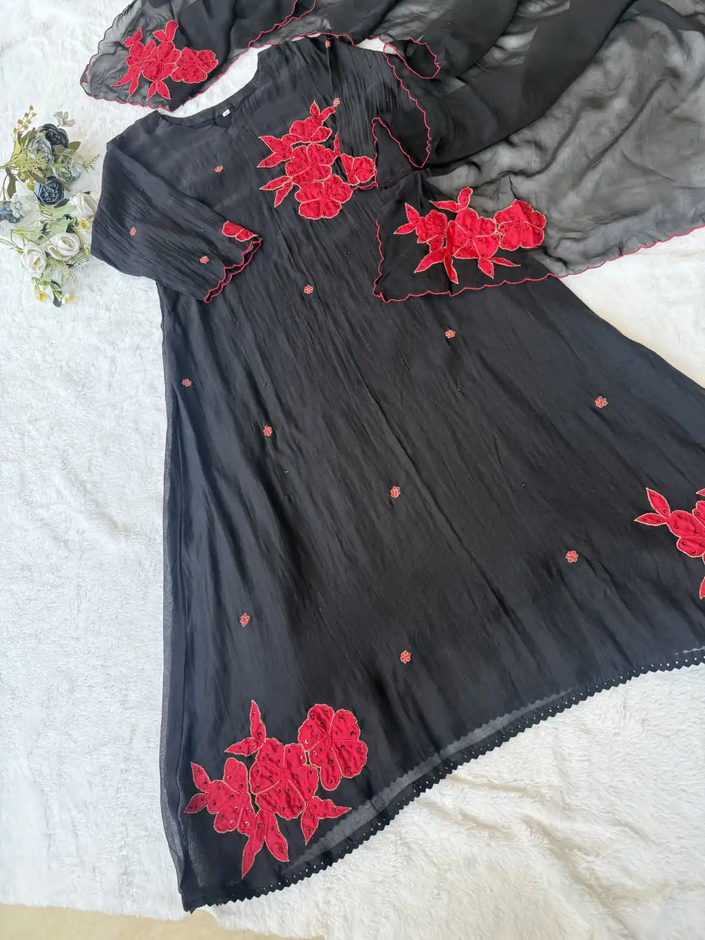Mul chanderi A-line suit - AV0012