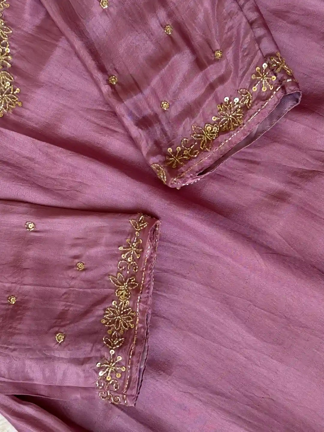 Velvet patch work suit set - AV0007